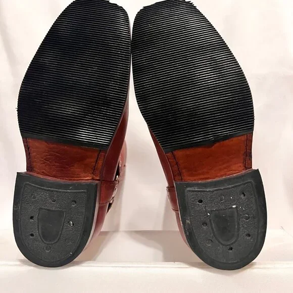 Cowboy Hand Tooled Leather Harness Brown Boots-European Sz. 30 (Us 12 1/2-13) - Picture 15 of 15